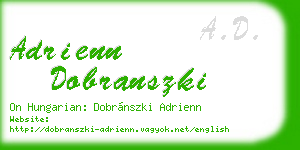 adrienn dobranszki business card