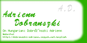 adrienn dobranszki business card